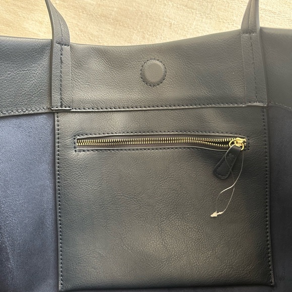 Navy Tote Bag with Tassel Charm - Picture 4 of 4